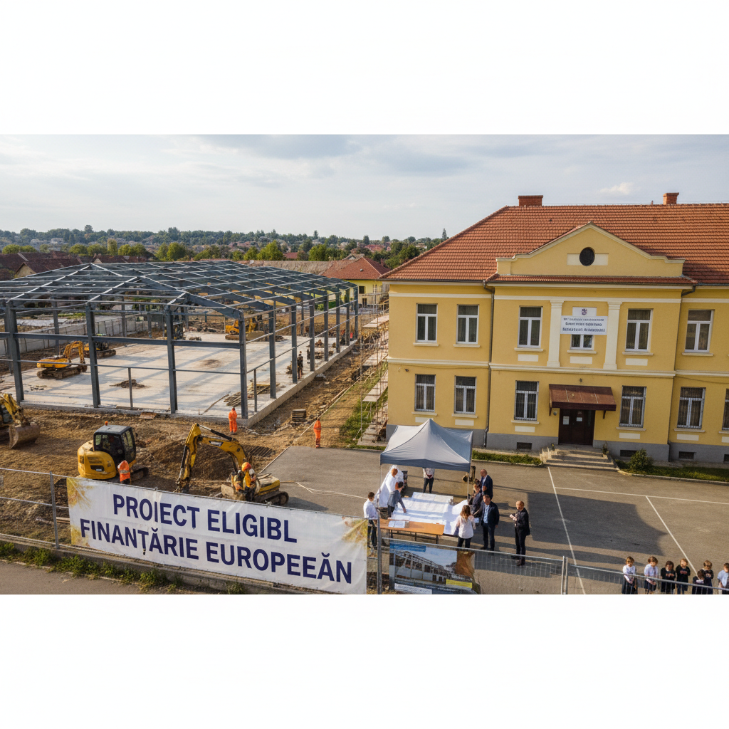 Școala Gimnazială Alexandru Colfescu primește finanțare europeană pentru extindere cu laborator digitalizat, sală de sport și dotări moderne